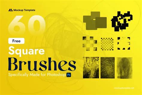 Photoshop canvas with a large square brush outline