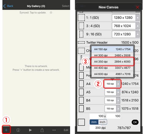 ibisPaint canvas settings for print resolution (DPI)