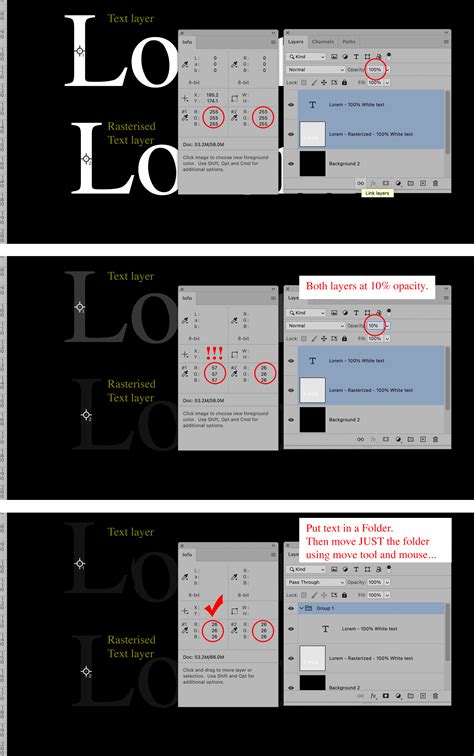 Diagram showing a duplicated text layer being offset behind the original text layer