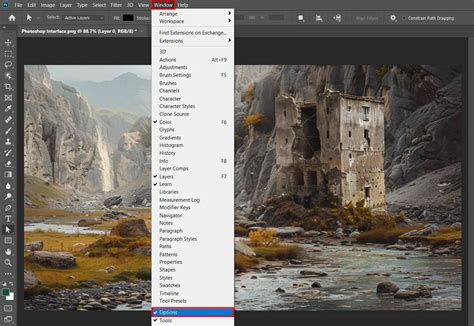 Photoshop interface showing layers being merged