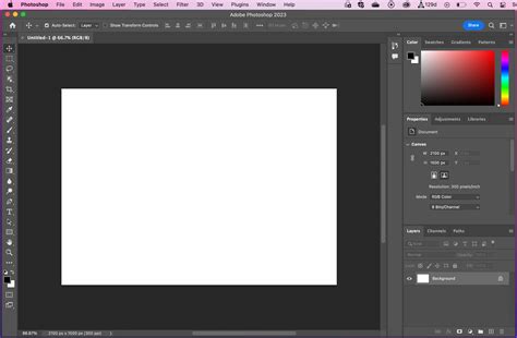 Photoshop software interface