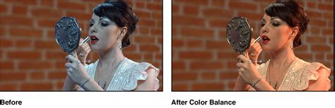 Example of a green screen composite before and after color matching