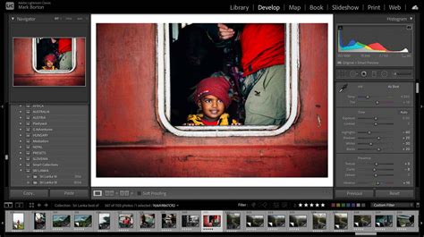 Lightroom presets editing interface