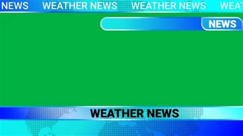 Example of a weather report using a green screen