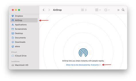 Mac Finder window showing AirDrop options for brush files