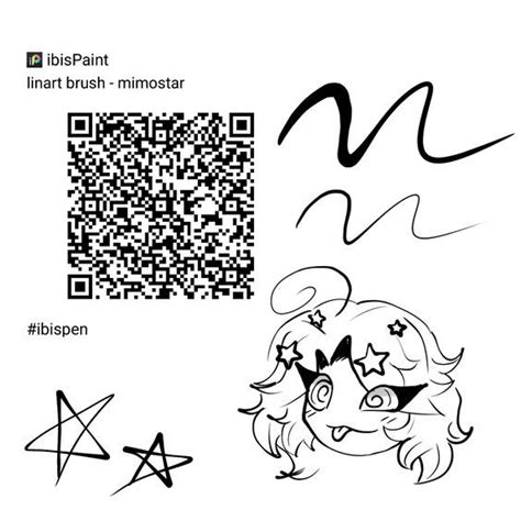 Example of a QR code representing a custom brush in ibisPaint X