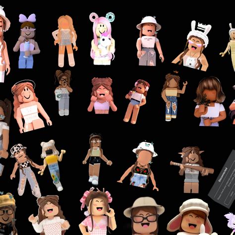 Collage of diverse Roblox avatar outfits inspired by various trends