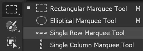Photoshop Single Column Marquee Tool in action