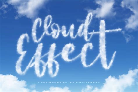 Example of Photoshop cloud text effect with layer styles