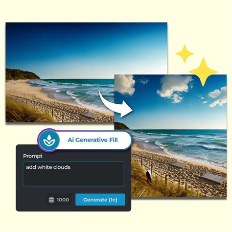 Generative Fill in action with a text prompt
