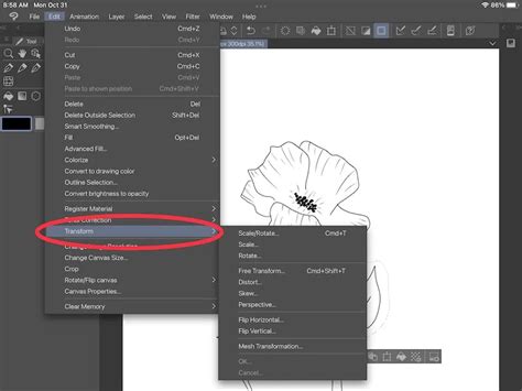 LT Conversion settings in Clip Studio Paint
