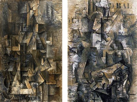 Georges Braque and Pablo Picasso experimenting with collage