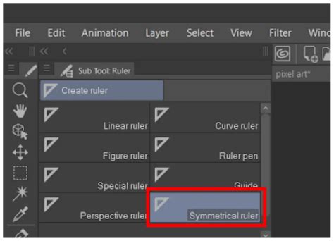 Clip Studio Paint Symmetrical Ruler Tool Icon
