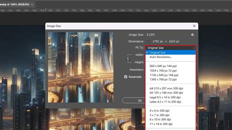 Screenshot of the Image Size dialog box in Photoshop