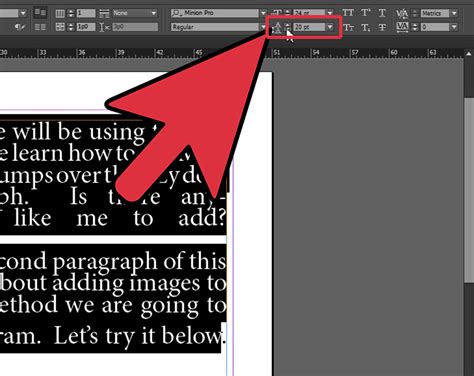 Illustration of InDesign leading settings in the Paragraph panel