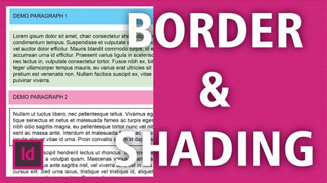 Example of a paragraph with a border and shading in InDesign