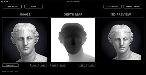 Photoshop depth map visualization