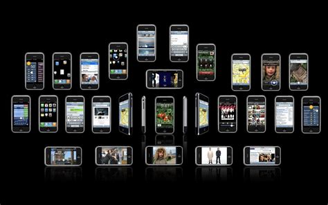 Smartphone with a collage wallpaper