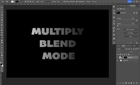 Multiply blend mode applied to Levels adjustment layer
