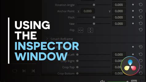 DaVinci Resolve Inspector panel with keyframe controls