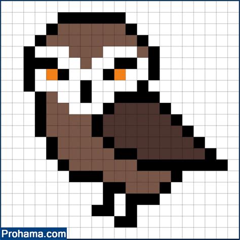 Simple pixel art owl example