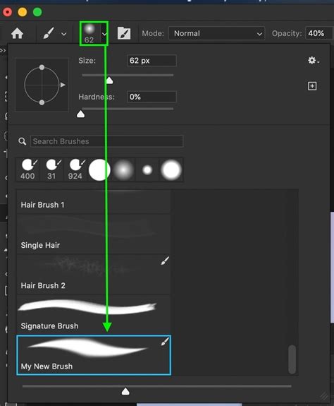 Photoshop brush size adjustment with mouse drag