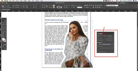 InDesign text wrap effect example