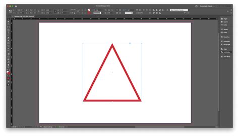 Image in InDesign masked by a triangle shape