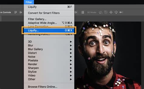 Photoshop Face-Aware Liquify sliders for facial features