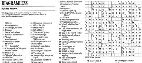 Infographic showing different types of wordplay used in crosswords