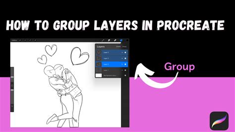 Procreate Group Layers button