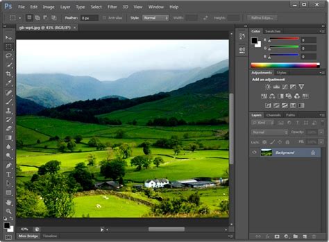 Demonstration of Content-Aware Move tool in Photoshop CS6 Extended