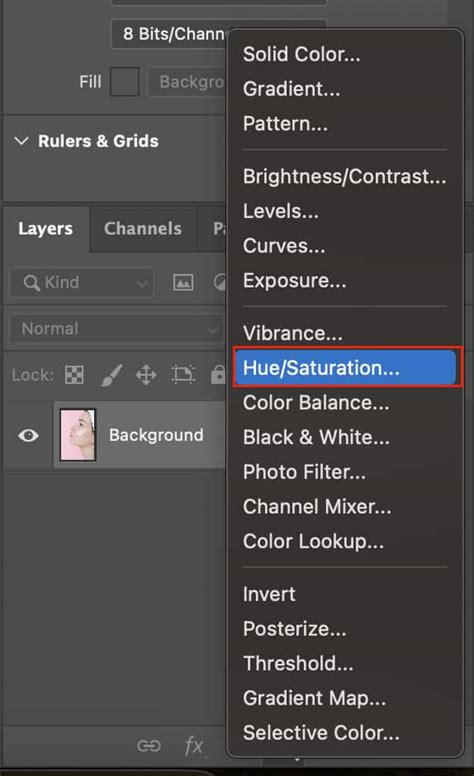 Screenshot showing the Hue/Saturation adjustment layer properties panel with Yellows selected and Saturation reduced