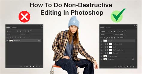 Diagram illustrating the concept of non-destructive editing with Smart Objects and Adjustment Layers in Photoshop