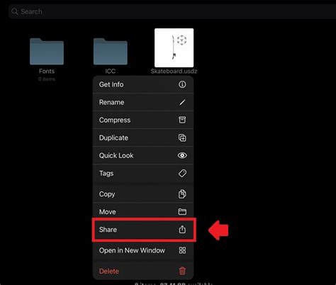 Procreate import file menu