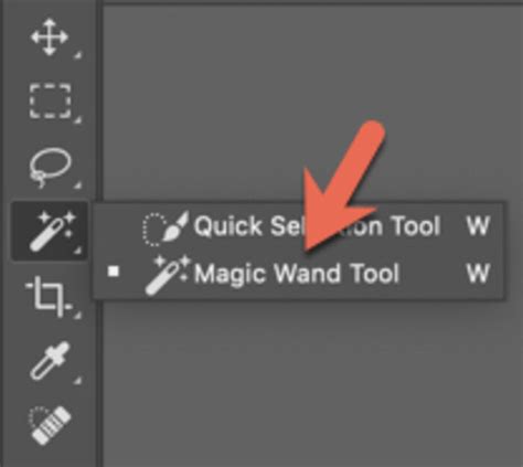 Photoshop Magic Wand tool selecting a solid color background