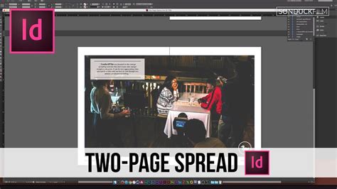 Two-page spread example in Adobe InDesign