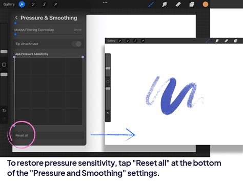 Demonstration of pressure sensitivity on a soft brush in Procreate
