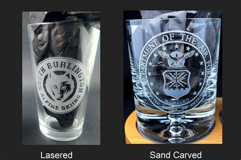 Sand carving stencil on glass