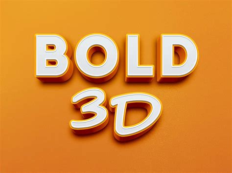 Example of a 3D text effect in Photoshop