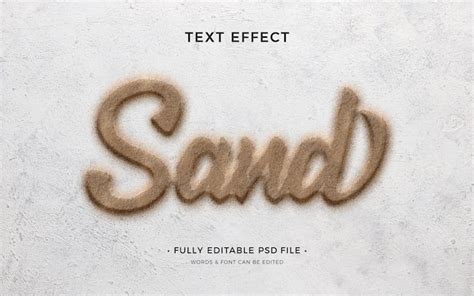 Example of a sand writing text effect in Photoshop