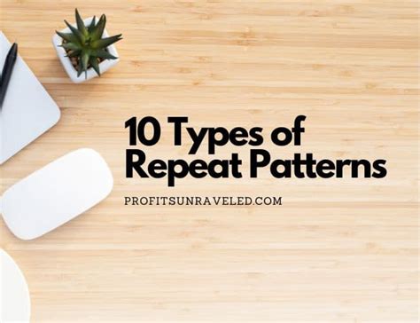 Infographic illustrating different pattern repeat types