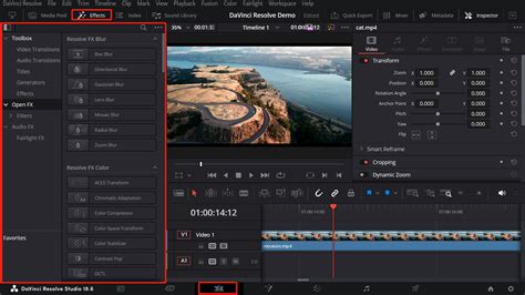 DaVinci Resolve Effects Library Video Transitions