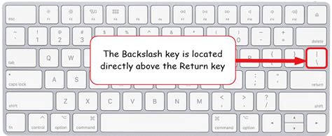 Keyboard with backslash key highlighted