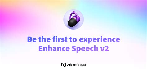 A screenshot of the Adobe Podcast Enhance Speech interface showing an upload button and processing status.