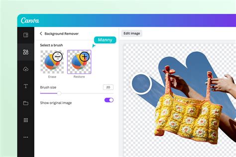Infographic showing the steps to remove a background in Canva