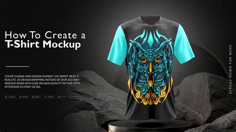 Final T-shirt mockup with design applied
