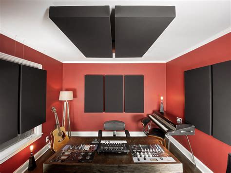 Acoustic treatment in a recording studio