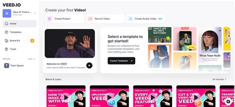 VEED.io interface showing noise removal options
