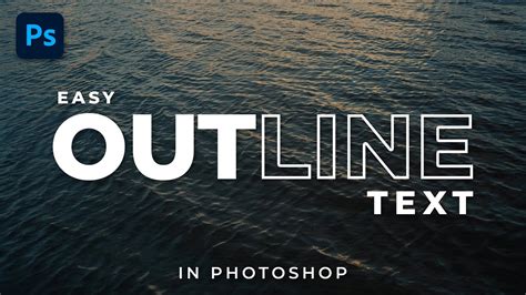 Photoshop text with outline examples